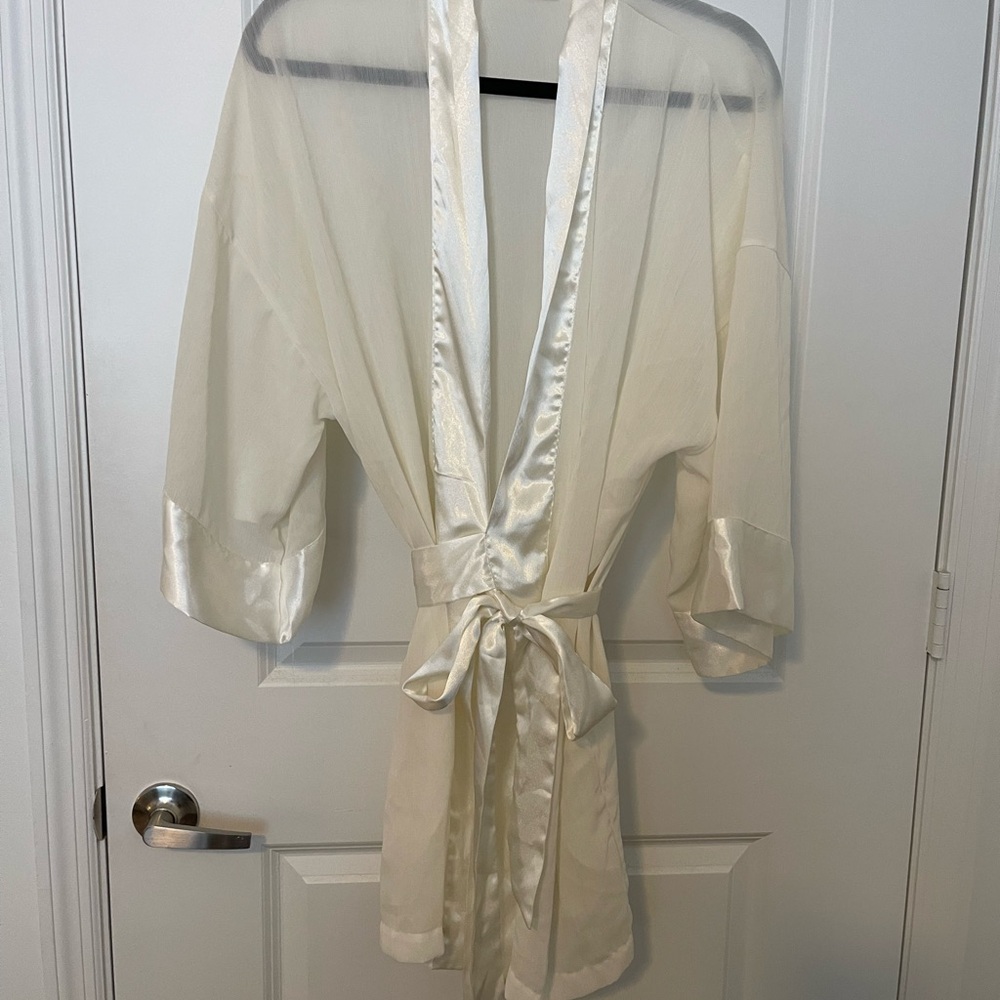 Vintage Victoria's Secret Cream sheer Robe